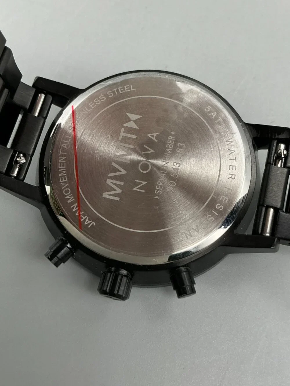 MVMT Women's Nova Caviar Watch 38mm Black Crystals Multifunction New Battery 6.5